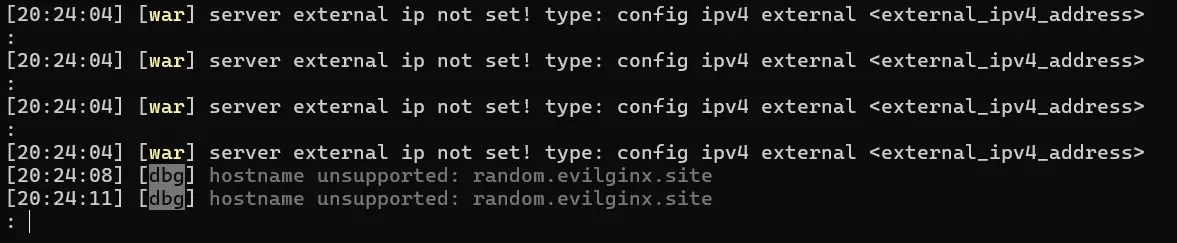 Evilginx Domain Error