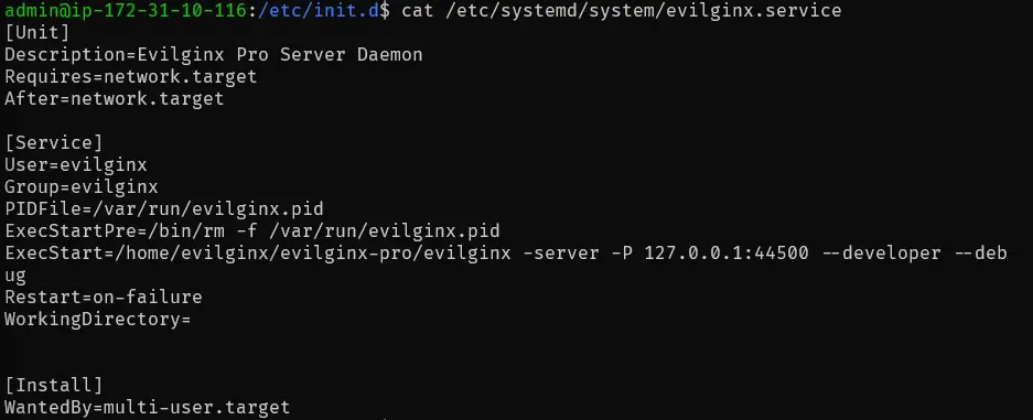 Evilginx Pro Systemd